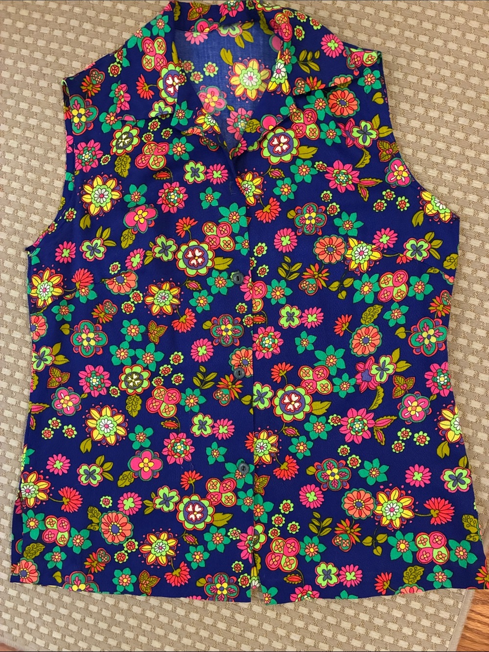 Vintage 60s fabric blouse